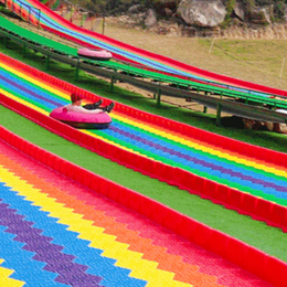 彩虹滑道介绍 室外彩虹滑道 网红滑草滑道设计 彩虹滑道价格