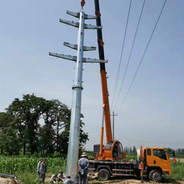 电力输送钢杆生产厂家 21米电力钢管杆重量 双回路杆塔