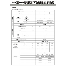 MH型电动葫芦门式起重机型号 MH单梁吊钩门式起重机