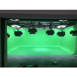 唐音演播室虚拟景区抠像背景免漆拼接蓝绿箱