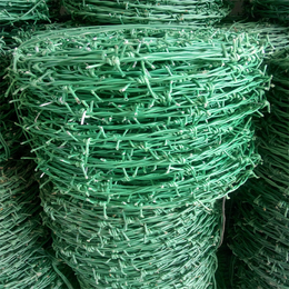 河北镀锌刺绳厂家供应锦州高速公路铁蒺藜营口包塑刺铁丝