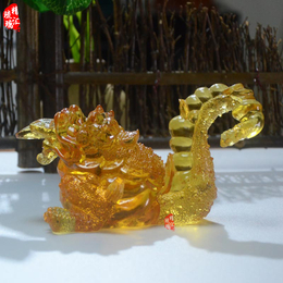 古法琉璃金蟾摆件 广州琉璃工艺品生产厂家