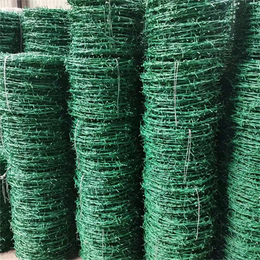 河北镀锌刺绳厂家供应泉州园林绿化隔离网包塑铁蒺藜