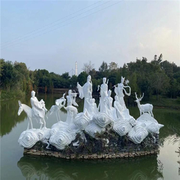 成都仁马玻璃钢雕塑 公园园区景点玻璃钢人物雕塑 卡通