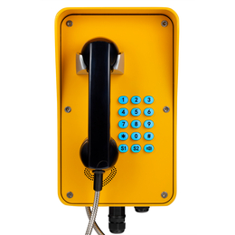 电话线供电模拟防水电话机 可拨号硅胶键盘壁挂式对讲终端