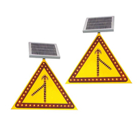 太阳能合流标志牌厂家 太阳能发光标志支持定制