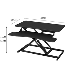瑞奇丽站立式升降办公桌 家用可折叠书桌 双层大台面电脑桌缩略图