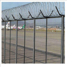 学校机场防护围栏网 静电喷塑刀片刺绳防护网