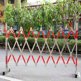 不锈钢伸缩围栏可移动片式围栏电力施工伸缩围栏反光安全隔离护栏