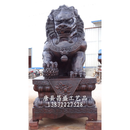 铜狮子头雕塑铸造厂-昌盛铜雕厂家