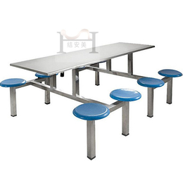 厂家批发不锈钢食堂餐桌康胜经久不锈钢食堂餐桌椅
