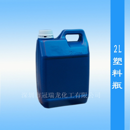 珠海生产2L蓝色酒精桶2公斤化工扁桶2L食品塑料包装桶