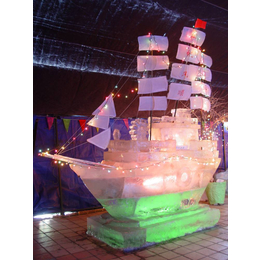 夏季冰雕展览制作厂家梦幻灯光秀造型灯出售安装
