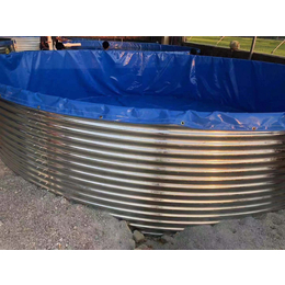 新型镀锌板圆形帆布池 简易安装水产养殖池
