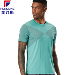 斐力斯F1054男士运动健身短袖透气速干弹性时尚休闲T恤