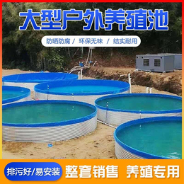 养鱼养虾帆布水池 新型镀锌板养殖池 帆布蓄水池游泳池