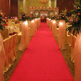 吉林大红婚庆地毯-欣旺环保(在线咨询)-大红婚庆地毯商家
