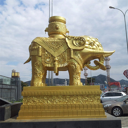 铜大象背猴子-铜大象-河北昌宝祥铜雕