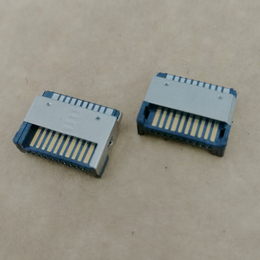 USB 3.1TYPE E短体公头20P超薄黑胶内接焊线式