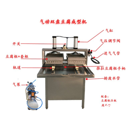 田岗Y-3自动豆腐压榨机不锈钢双排气动豆腐压制机商用