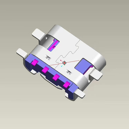 USB3.1 TYPE C输出母座 4P直插 四脚贴板充电