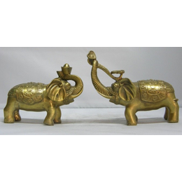 纯铜大象放卧室-湖北铜大象-旭升铜雕厂