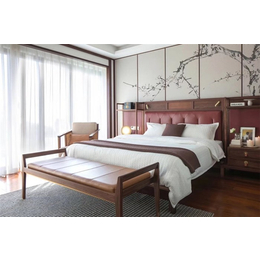 新中式-龙徽堂家具-康耐登新中式卧室实木家具