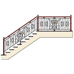 铁艺楼梯- 萧山美家楼梯扶手-美式铁艺楼梯