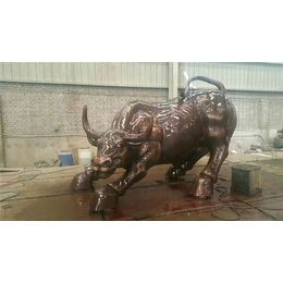 牛气冲天铜雕塑设计制作-澳腾精密铸造铜雕公司