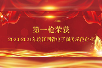 第一枪荣获“2020-2021年度江西省电子商务示范企业”称号