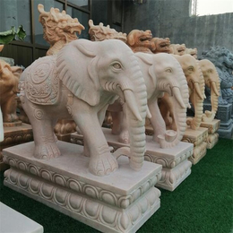 青石石雕大象价格-常州青石石雕大象-乾锦雕塑