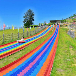 七彩网红滑道项目 一滑到底七彩滑道 景区游乐吸引