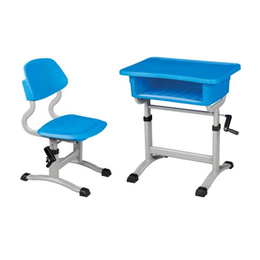 HL-A2001 塑钢手摇式升降课桌椅