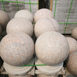 大理石挡车石球出售-中良石业圆球(在线咨询)-大理石挡车石球