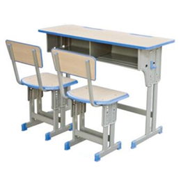 HL-A2066 注塑包边双人单柱单层课桌椅