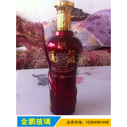 郓城金鹏包装(图)-375ml透明玻璃酒瓶-温州玻璃酒瓶