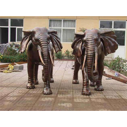 纯铜喷水大象雕塑-树林雕塑-黑河喷水大象雕塑