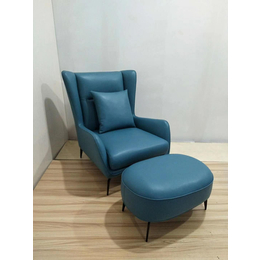 北欧 *单人沙发椅配套小凳别墅工程配套家具定制新款A665
