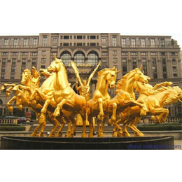 广场铜马雕塑定制-铜马雕塑定制-世隆雕塑