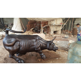 6米开拓牛铜雕塑定做-开拓牛铜雕塑-世隆雕塑公司