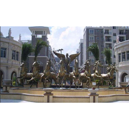咸宁大型铜奔马雕塑-大型铜奔马雕塑生产厂-世隆雕塑