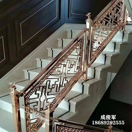 惠州铜艺楼梯护栏价格 时髦铜楼梯别墅装修效果