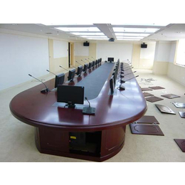 贵州无纸化会议-无纸化会议厂家-格创实木无纸化会议桌