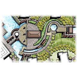 湖北园林景观设计-奥利仕-别墅庭院园林景观设计图
