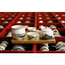 节庆文化礼品陶瓷茶具定制批发 景德镇套装茶具礼品