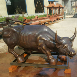 5米华尔街铜牛雕塑厂家-5米华尔街铜牛雕塑-世隆铜雕