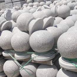 花岗岩球形挡车墩-挡车石球加工-花岗岩球形挡车墩规格尺寸