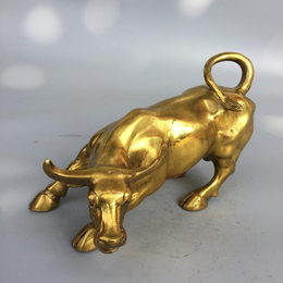 鎏金铜牛图片-鎏金铜牛-铭海雕塑