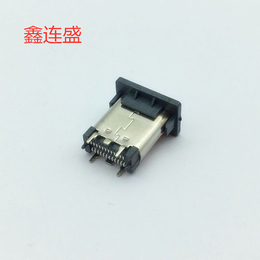 USBTYPE-C母座24P立式直插贴片带护套10.5缩略图