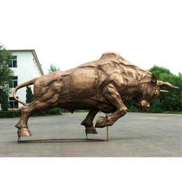公司大院4米铜牛摆件-格尔木市4米铜牛-恒保发雕塑(多图)